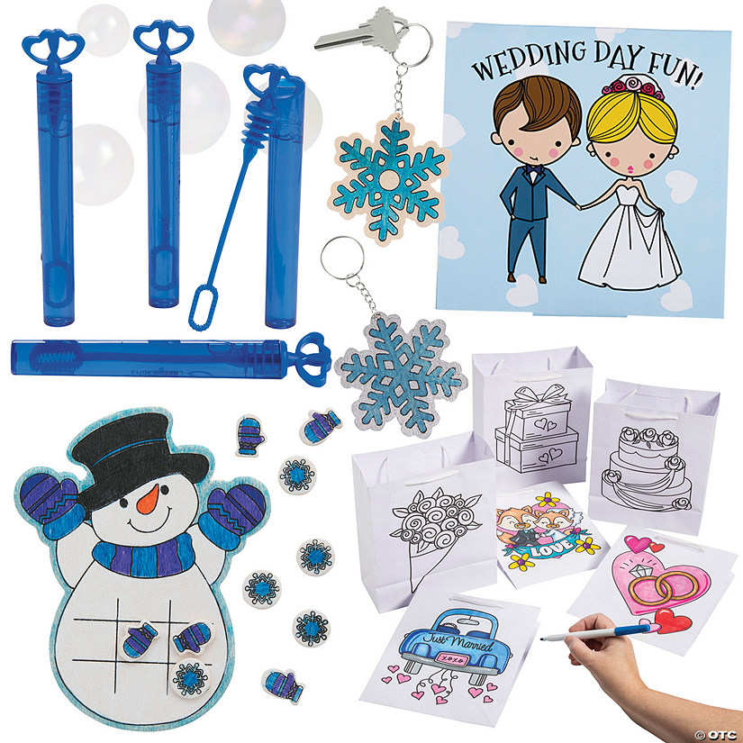 72 Pc. Kids Winter Wedding Activity Kit for 12 Image