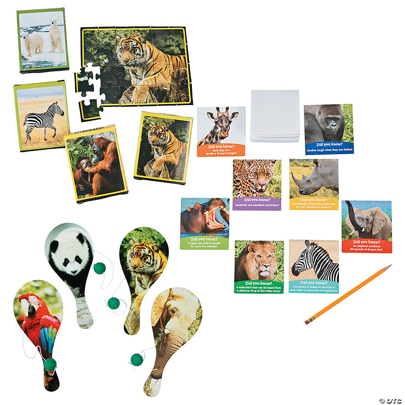 72 Pc. Wildlife Animal Handout Kit for 24 Image