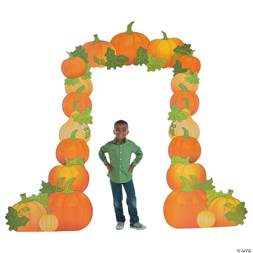 74" Pumpkin Arch Cardboard Stand-Up Halloween Decoration Image