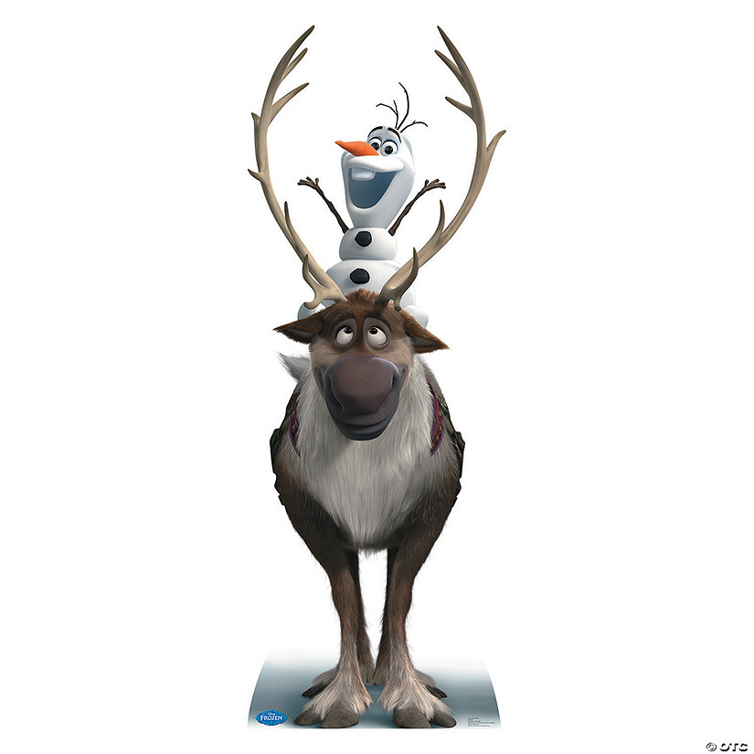 75 Disney's Frozen Sven & Olaf Life-Size Cardboard Cutout Stand-Up