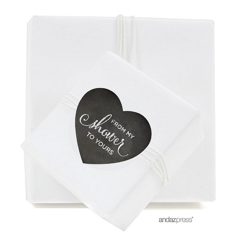 75 From My Shower Chalkboard Heart Label Image