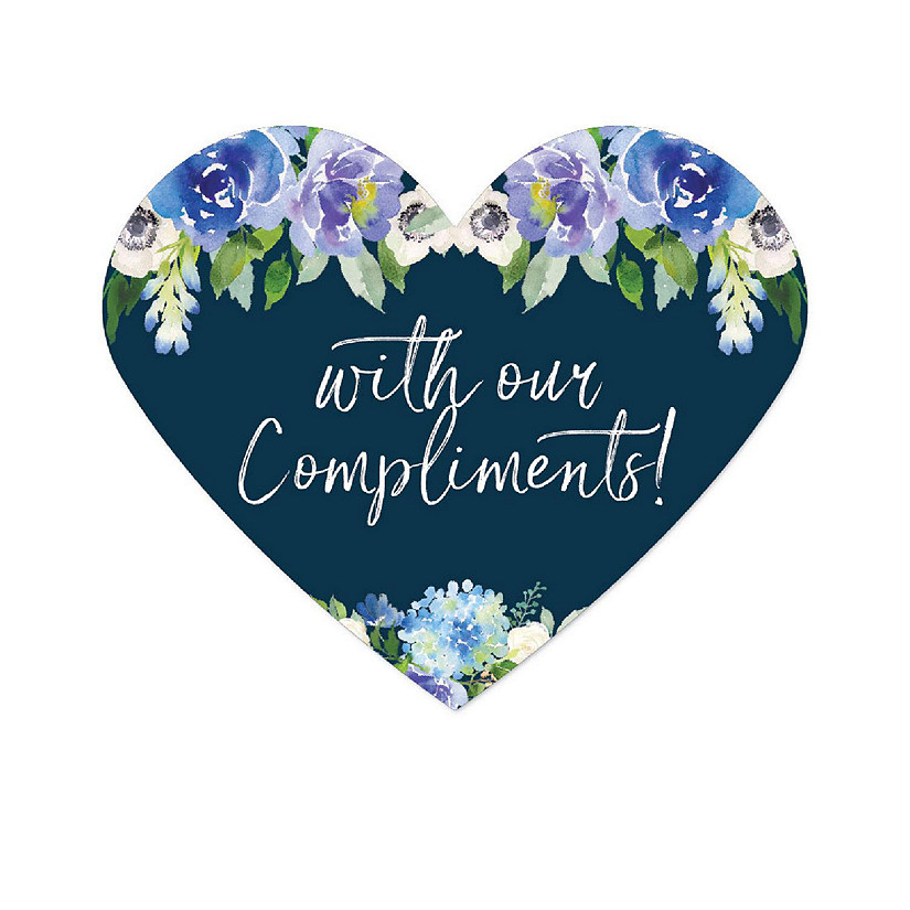 75 Hydrangea Heart  with Our Compliments Image