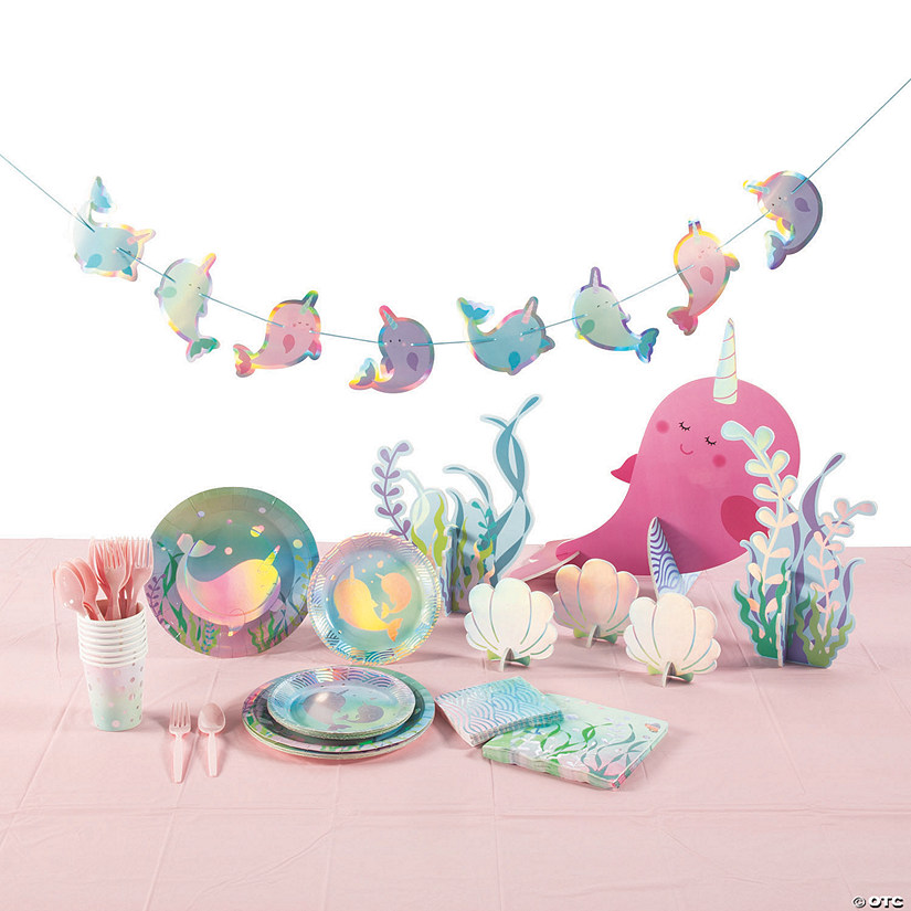 75 Pc. Narwhal Tableware Kit for 8 Guests Image