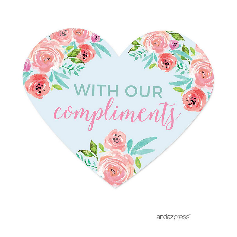 75 Roses Heart Label with Our Compliment Image