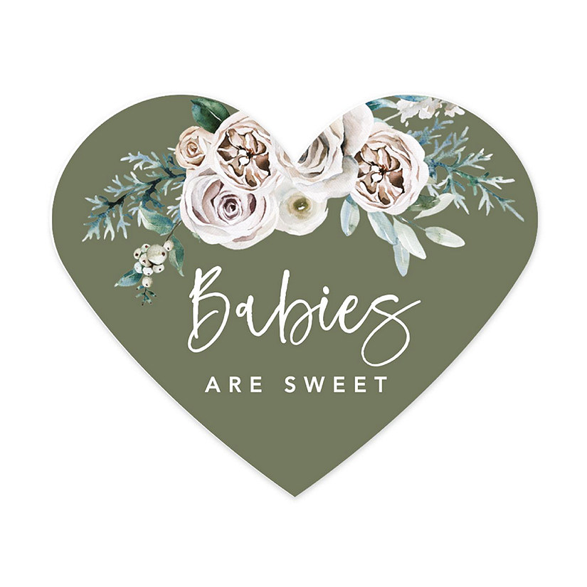 75 Sage Heart Label Babies are Sweet Image