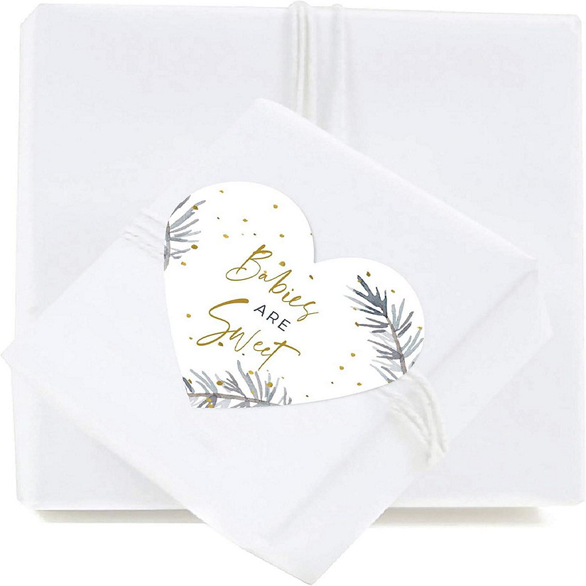 75 Winter Heart Label Babies are Sweet Image