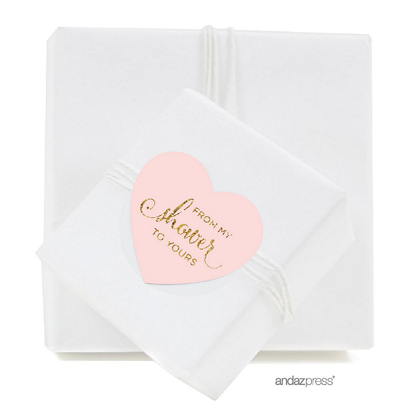 75PK From My Shower Blush Glitter Labels Image