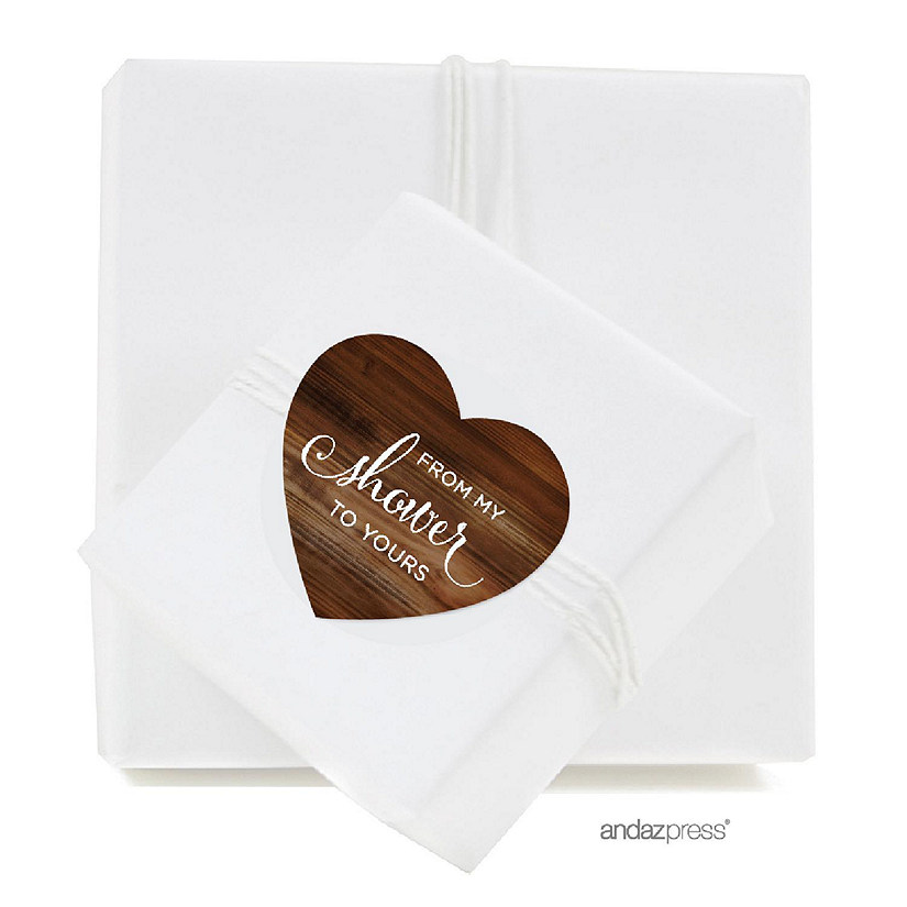 75PK From My Shower Rustic Wood Labels Image