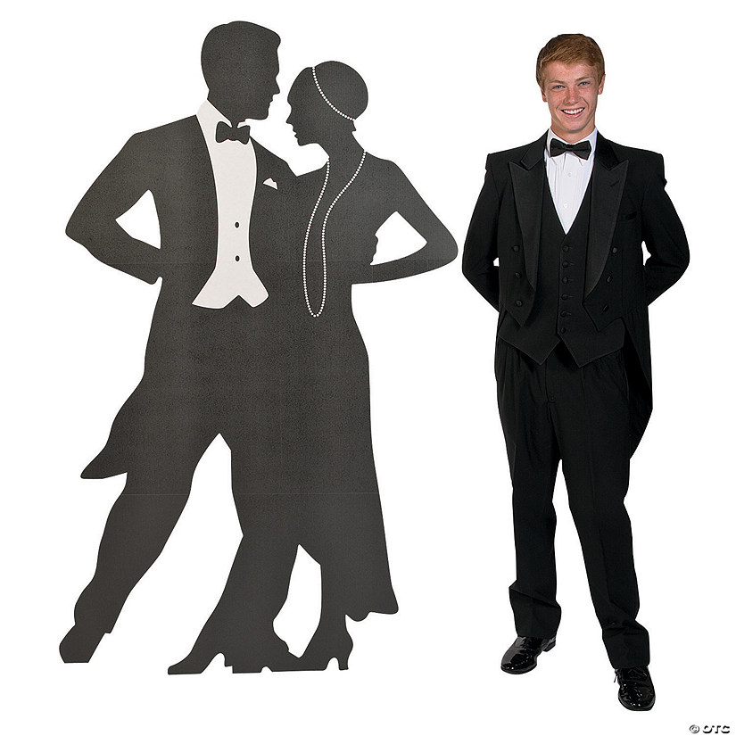 76 3/4" Roaring 20s Silhouette Ballroom Dancers Life-Size Cardboard Cutout Stand-Up Image