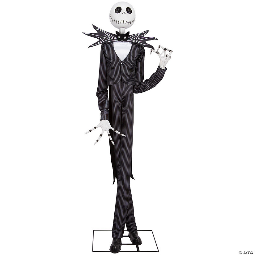 78" Animated Deluxe The Nightmare Before Christmas Black & Purple Jack Skellington Decoration Image