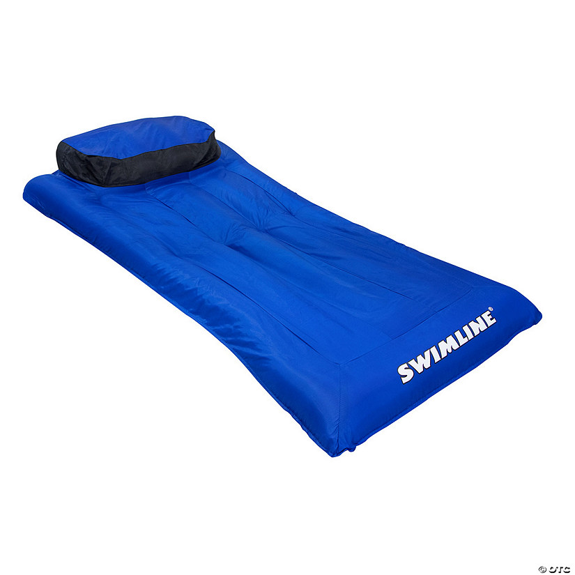 78" Inflatable Blue and Black Ultimate Mattress Swimming Pool Lounger Image