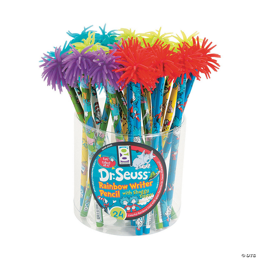 8 1/2" Dr. Seuss&#8482; Rainbow Writer Pencils with Shaggy Top - 24 Pc. Image