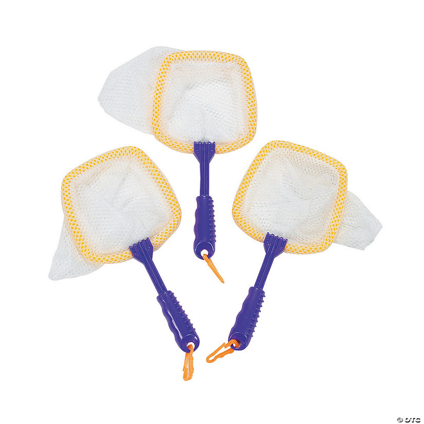 8 1/2" Mesh Bug Nets with Blue Plastic Handles - 6 Pc. Image