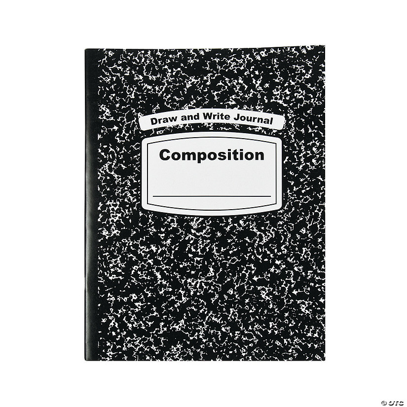 8 1/2" x 11" Black & White Draw & Write Paper Composition Journals - 24 Pc. Image