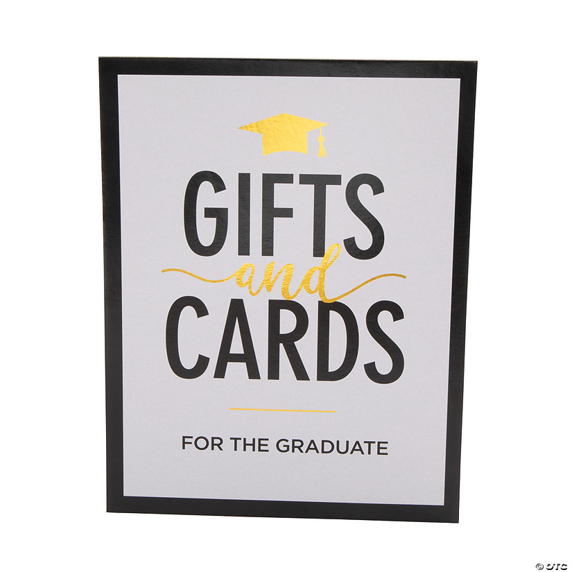 8 1/2" x 11" Graduation Gifts & Cards Cardboard Sign with Easel Image