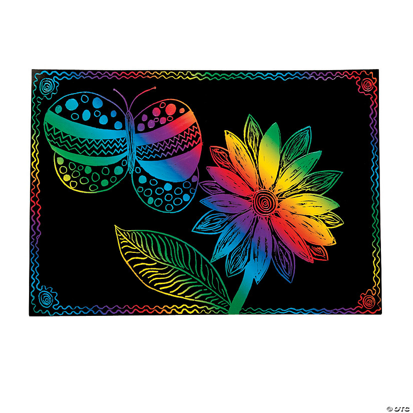 8 1/2" x 12" Medium Magic Color Scratch Sheets &amp;#8211; 12 Pc. Image