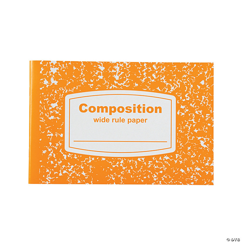 8 1/2" x 5 1/2" Wide Ruled Half-Sized Paper Composition Books - 12 Pc. Image