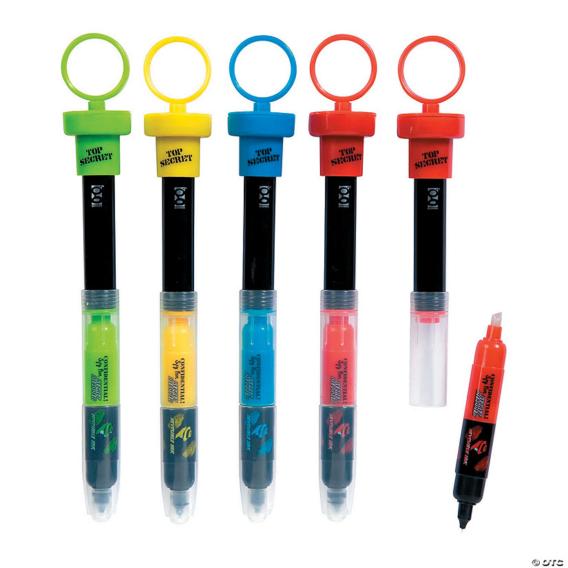 8 1/4" Confidential 5-in-1 Plastic Spy Pens - 12 Pc. Image