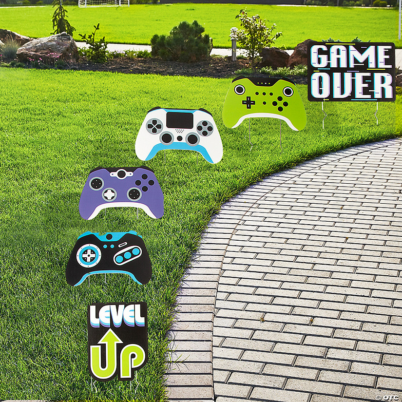 8&quot; - 12&quot; Game Controller Sidewalk Signs - 6 Pc. Image