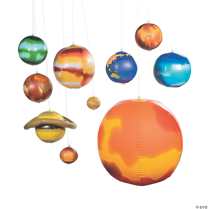 8"- 28" Relative Size Inflatable Solar System - 10 Pc. Image