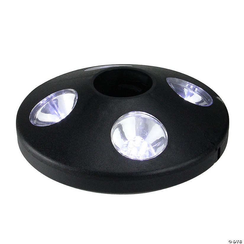 8" Black 4-Panel Patio Umbrella Light with 20 LED's Image