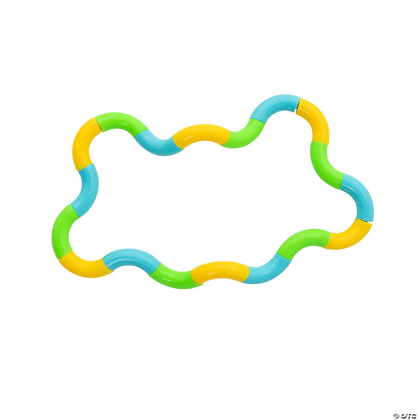 8" Blue, Green & Yellow Twisty Plastic Fidget Toys  - 12 Pc. Image