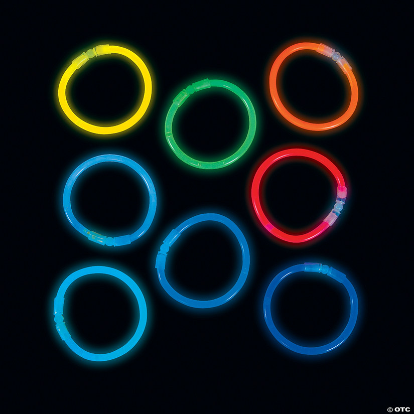 8" Bulk 50 Pc. Glow Bracelet Assortment Image