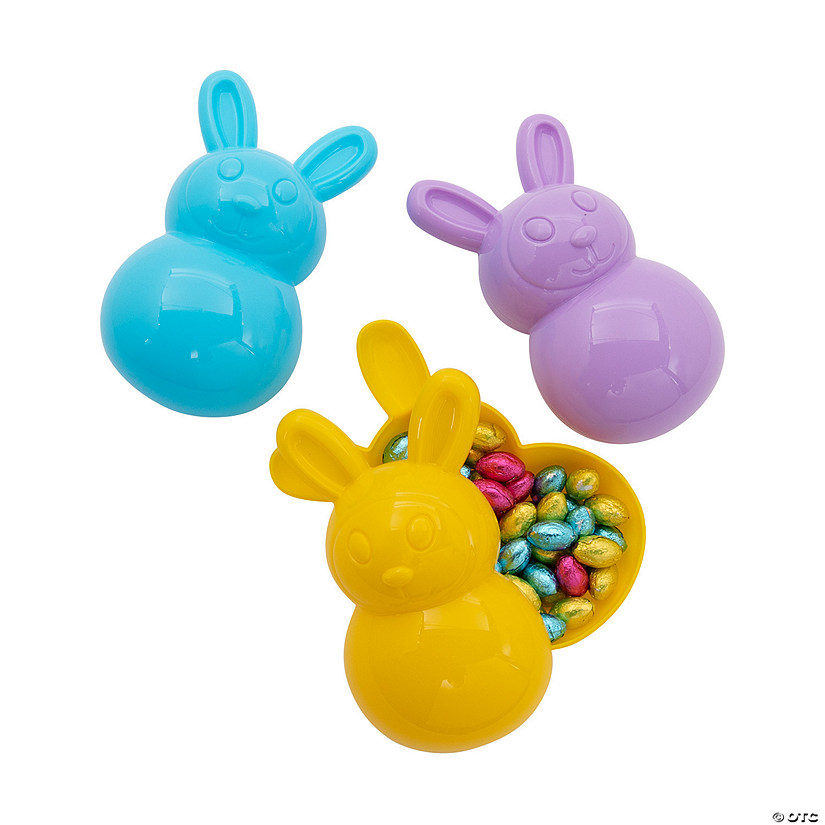 8" BunnyShaped Bright Plastic Easter Eggs 12 Pc. Oriental Trading