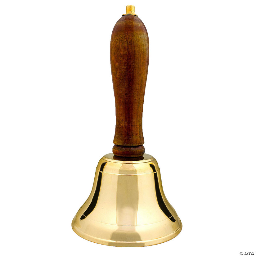8" Christmas Brass Hand Bell Image