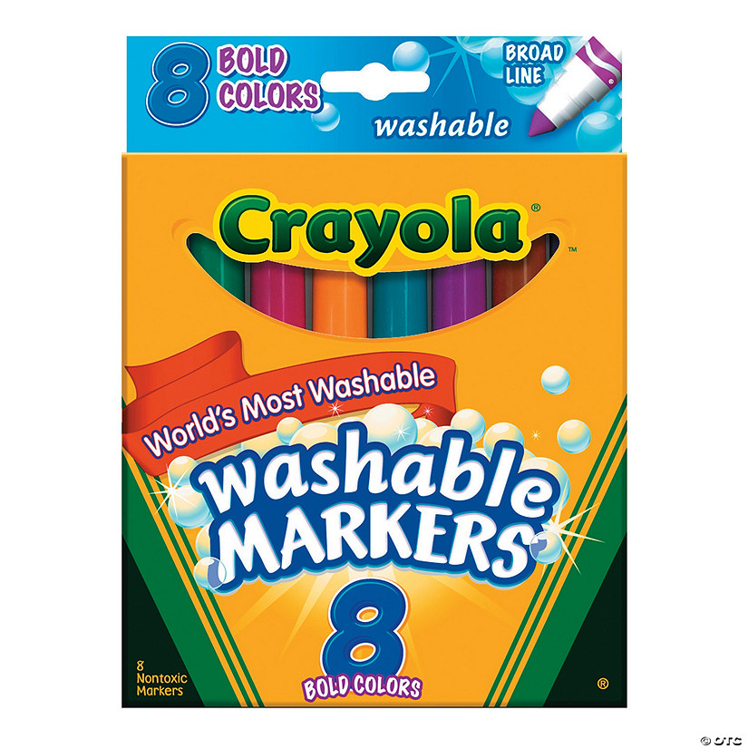 8-Color Bold Crayola<sup>&#174;</sup> Cone Tip Washable Markers Image