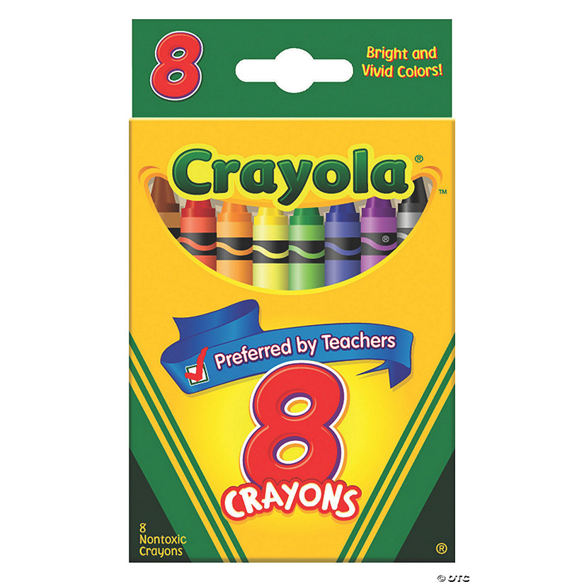 8-Color Bright & Vivid Classic Crayola<sup>&#174;</sup> Crayons - 12 Boxes Image