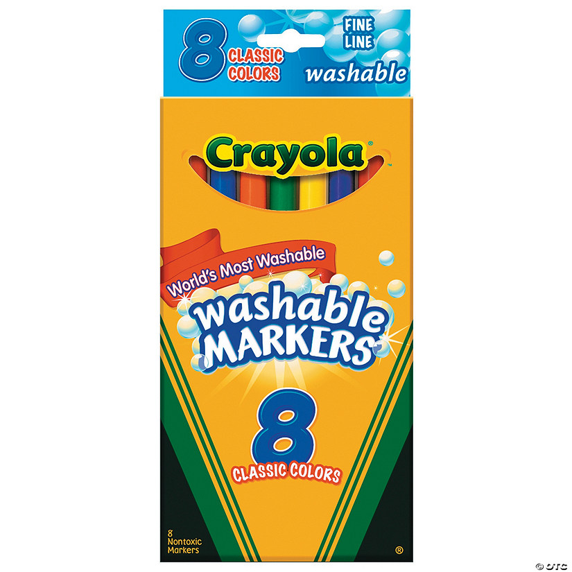 8-Color Crayola&#174; Classic Fine Tip Washable Markers Image