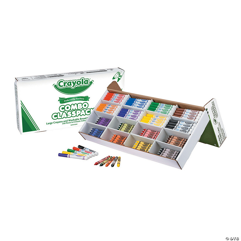 8-Color Crayola<sup>&#174;</sup> Large Crayon & Marker Combo Classpack<sup>&#174;</sup> - 256 Pc. Image