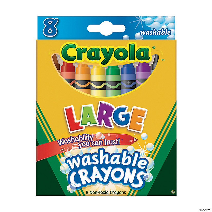 8-Color Crayola<sup>&#174;</sup> Large Washable Crayons Image