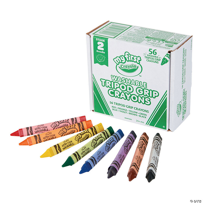 8 Color Crayola<sup>&#174;</sup> My First Tripod Grip Crayons Classpack<sup>&#174;</sup> - 56 Pc. Image