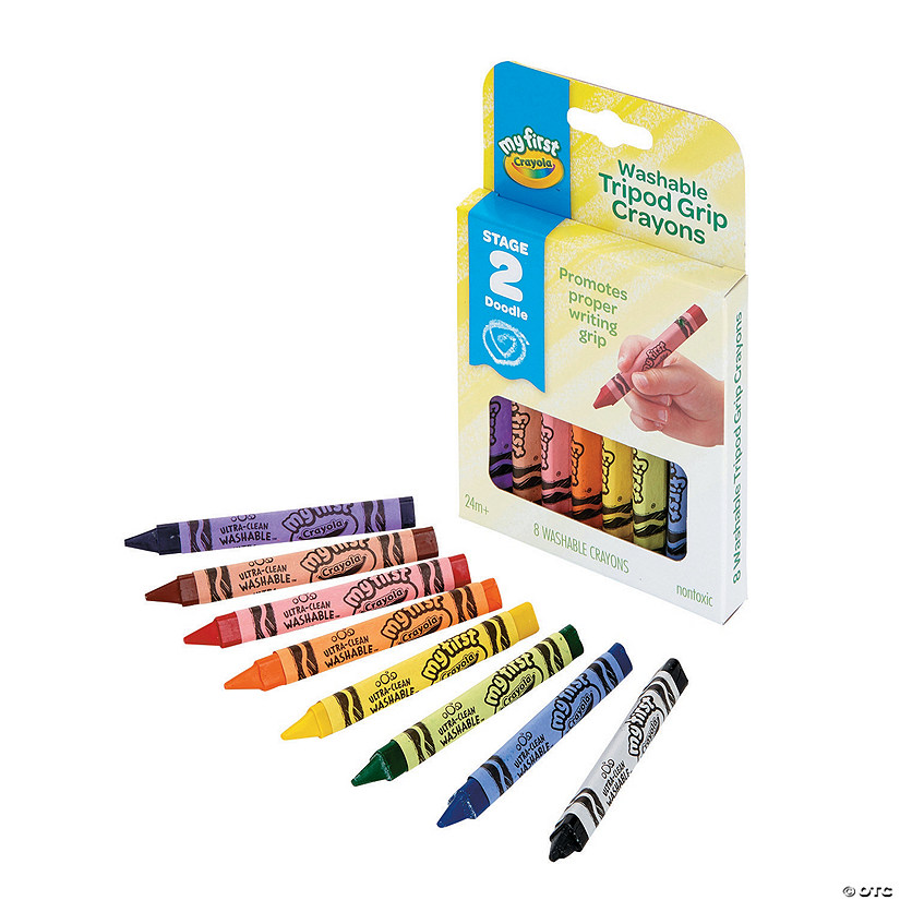 8-Color Crayola<sup>&#174;</sup> My First Tripod Grip Crayons Image