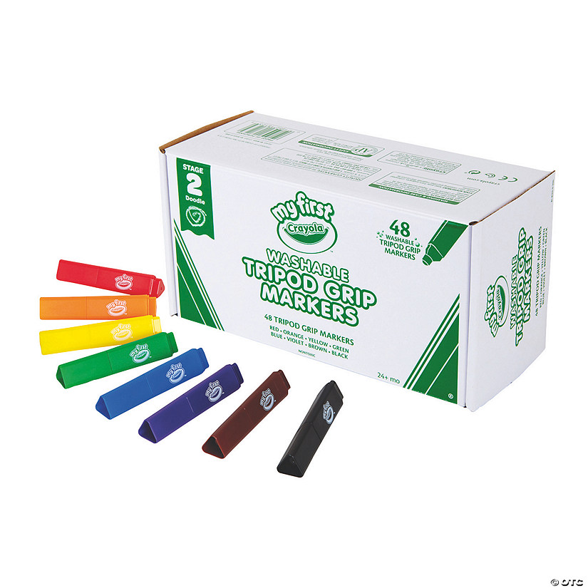8-Color Crayola<sup>&#174;</sup> My First Tripod Grip Markers Classpack<sup>&#174;</sup> - 48 Pc. Image