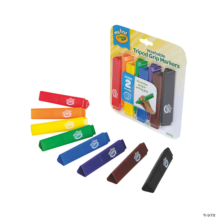 8-Color Crayola<sup>&#174;</sup> My First Tripod Grip Washable Markers Image