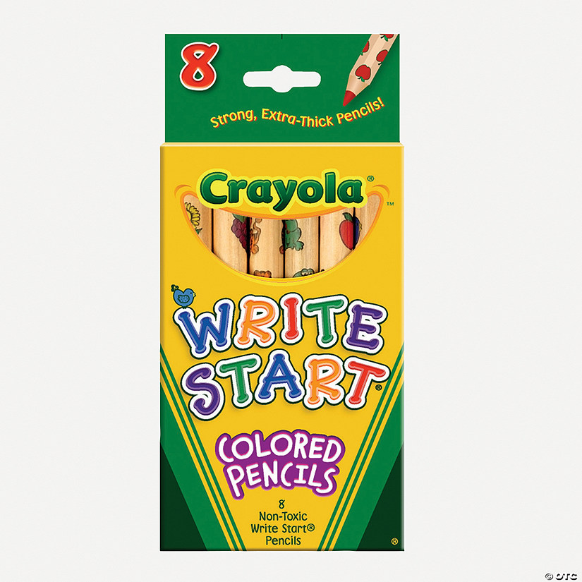 8-Color Crayola ® Write Start Colored Pencils - Discontinued