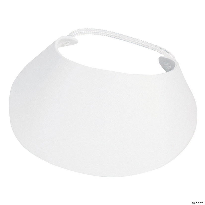 8" Diam. DIY Plain White Coil Visor Coloring Crafts - 12 Pc. Image
