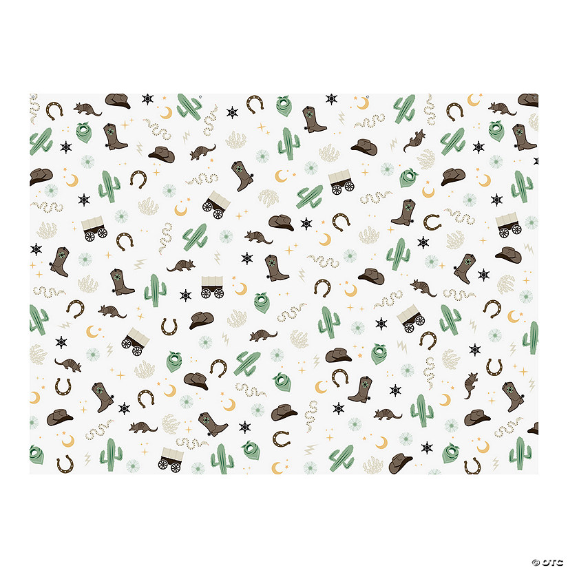 8 ft. x 6 ft. Modern Western Party Icons Polyester Backdrop Image