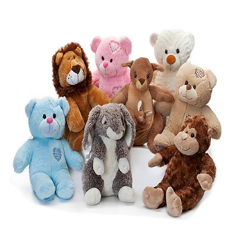 8 inch Recordable Stuffed Animals with 20 Second Voice Recorder [Pack of 10] Image