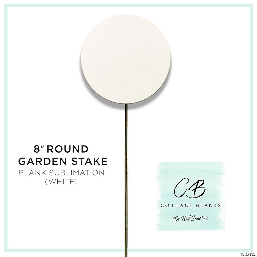 8 inch round metal garden stake sublimation blank 6 pack