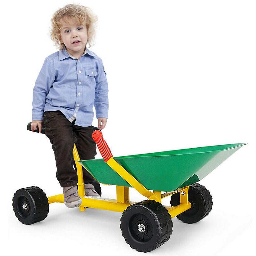 8'' Kids Ride-on Sand Dumper Front Tipping Heavy Duty 4 Wheels Sand Toy ...