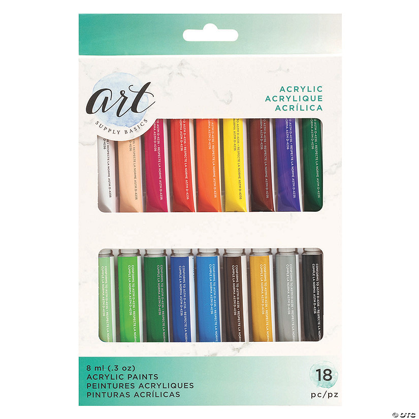 8 ml American Crafts<sup>&#8482;</sup>Acrylic Paint - Set of 18 Image