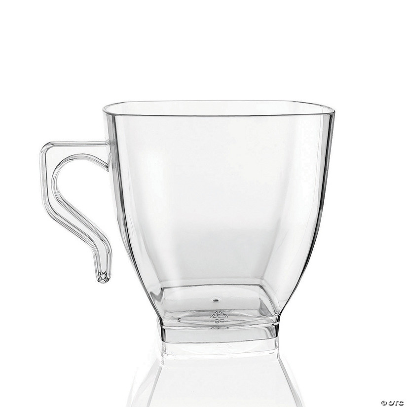 8 oz. Clear Square Plastic Coffee Mugs (56 Mugs) Image