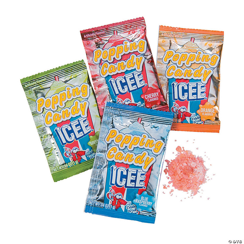 8 oz. Icee<sup>&#174;</sup> Assorted Fruit-Flavored Popping Candy Mini Packs - 250 Pc. Image