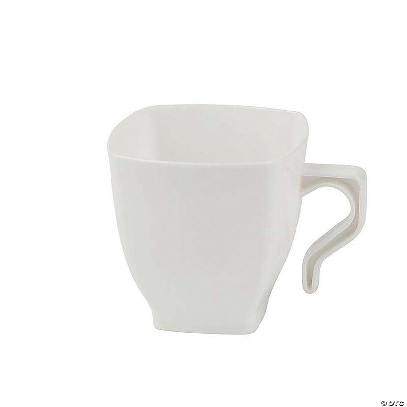 8 oz. White Square Plastic Coffee Mugs (56 Mugs) Image