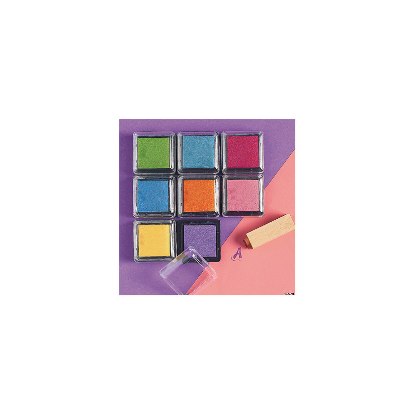 8 Pc. Bright Mini Pigment Ink Pads Image