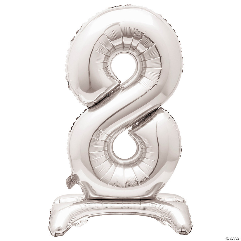 "8"-Shaped 30" Mylar Number Stand-Up Balloon Image